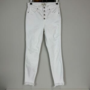 Madewell White High Rise Skinny Button Fly Jeans 26